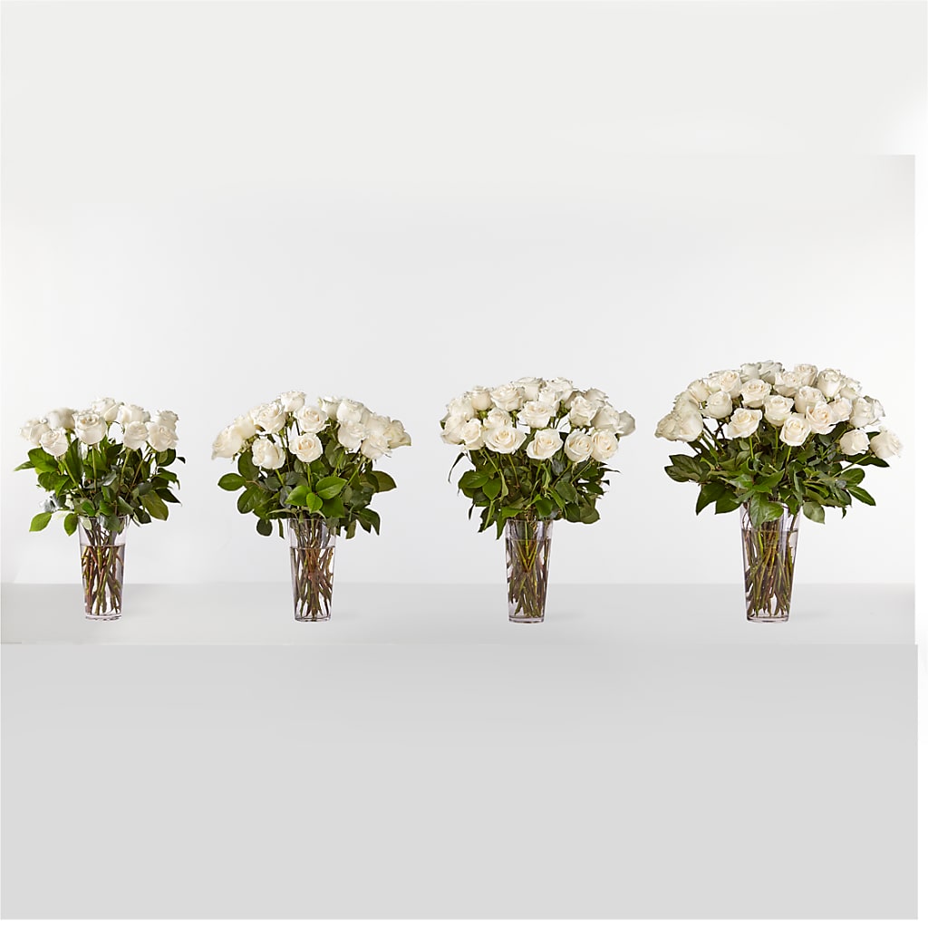 Long Stem White Rose Bouquet – Loose Leaf Florist, Austin TX